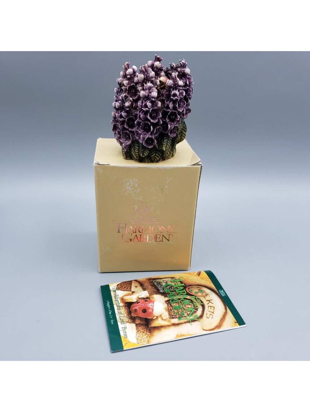 Harmony Kingdom Lord Byron's Purple Snapdragon Trinket Box 1998 Flower Boxed